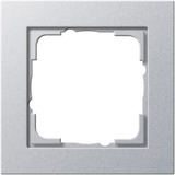 Gira Abdeckrahmen Einfeld bruchsicher lackierter Thermoplast mit Klemmbefestigung IP21 aluminium, Retail