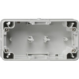 Gira Gehäuseunterteil zwei fach waagerecht für wassergeschützt Aufputz IP44 Ersatzteil grau, Retail