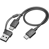 HP Poly Poly Voyager Focus 2 USB-C-C Headset USB-C/-A Adapter, Ladestation