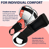 HUDORA Schienbeinschützer mit Knöchelschutz, Protektoren rot, Größe L