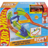 Hot Wheels Stunt Tracks Championship Rennbahnset mit Hot Wheels Auto im Maßstab 1:64 