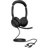 Jabra Evolve2 50, Headset schwarz, Microsoft Teams Version, Bluetooth 5.2, USB-C und USB-A, Stereo