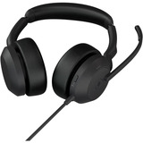 Jabra Evolve2 50, Headset schwarz, Microsoft Teams Version, Bluetooth 5.2, USB-C und USB-A, Stereo