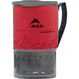 MSR WindBurner Personal Stove System 1L Red, Gaskocher grau/rot, für 1 Person, 5-teiliges Kochset, Modell 2021
