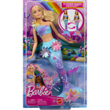 Mattel Barbie Meerjungfrau mit magischen Blüten blond, Puppe 