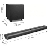 Medion Life P61450 2.1 Soundbar schwarz, Funk-Subwoofer, Stereo-Standlautsprecher Option