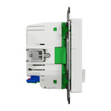 Merten Connected Schutzkontaktsteckdose mit Ein-/Ausschalter, 16 Ampere, Unterputz, glänzend weiß (glänzend), Retail