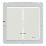 Merten Doppelte Wippe mit Kontrollfenster IP 44 weiß (glänzend), Retail