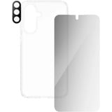 PanzerGlass Flagship 3-in-1 Privacy Set transparent/weiß, Samsung Galaxy A56 5G, QI-kompatibel, EasyAligner