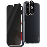 PanzerGlass Flagship 3-in-1 Privacy Set transparent/weiß, Samsung Galaxy A56 5G, QI-kompatibel, EasyAligner