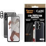 PanzerGlass Flagship 3-in-1 Privacy Set transparent/weiß, Samsung Galaxy A56 5G, QI-kompatibel, EasyAligner