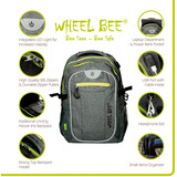 Schildkröt Wheel Bee Revolution , Rucksack grau, LED, 30 Liter