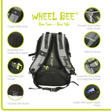 Schildkröt Wheel Bee Revolution , Rucksack grau, LED, 30 Liter