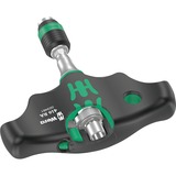 Wera 416 RA Quergriff-Bits-Handhalter mit Ratschenfunktion, Schraubendreher schwarz/grün, mit Rapidaptor Schnellwechselfutter