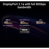 ASUS ROG Swift OLED PG27UCWM, Gaming-Monitor 67.3 cm (26.5 Zoll), schwarz, UltraHD/4K, Dual Mode, USB-C, DP, HDMI, 240Hz Panel