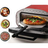 Ariete Pizzaofen DA GENNARO  rot/edelstahl, 2.200 Watt, für Pizzen bis ca. Ø 30cm