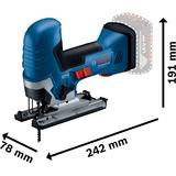 Bosch Akku-Stichsäge GST 18V-125 S Professional solo blau/schwarz, ohne Akku und Ladegerät, in L-BOXX