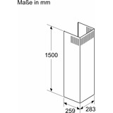 Bosch Kaminverlängerung DWZ0BX6L1 schwarz, 1500 mm