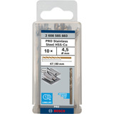 Bosch PRO Stainless Steel HSS-Co Spiralbohrer, Ø 4,5mm 10 Stück, Arbeitslänge 47mm