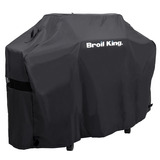 Broil King Gasgrill Crown 440 - BUNDLE schwarz, mit Seitenbrenner, inkl. Gussplatte, Schutzhülle und Grillzange