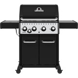 Broil King Gasgrill Crown 440 - BUNDLE schwarz, mit Seitenbrenner, inkl. Gussplatte, Schutzhülle und Grillzange