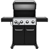 Broil King Gasgrill Crown 440 - BUNDLE schwarz, mit Seitenbrenner, inkl. Gussplatte, Schutzhülle und Grillzange