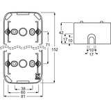Busch-Jaeger Aufputzgehäuse 2-fach weiß, Retail