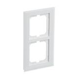 Busch-Jaeger Rahmen zwei-fach, Designlinie Busch-axcent pur, Glas, glänzend, Schutzart IP20 weiß (glänzend), Retail