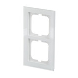 Busch-Jaeger Rahmen zwei-fach, Designlinie Busch-axcent pur, Glas, glänzend, Schutzart IP20 weiß (glänzend), Retail
