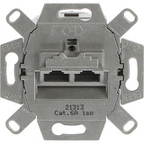 Busch-Jaeger UAE-Doseneinsatz Kategorie 6, 2-fach, Typ 0218/12-101, Unterputz, geschirmt grau, Retail