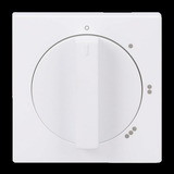 Busch-Jaeger Zentralscheibe für Drehscheibenschalter mit Nullstellung für 3-Stufen-Drehschalter, Abdeckung weiß (matt), Retail