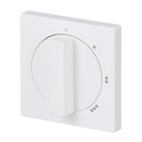 Busch-Jaeger Zentralscheibe für Drehscheibenschalter mit Nullstellung für 3-Stufen-Drehschalter, Abdeckung weiß (matt), Retail