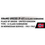 COBI HNoMS Uredd (P-41) U-class submarine, Konstruktionsspielzeug Maßstab 1:300