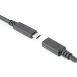 Digitus USB 2.0 Verlängerungskabel, USB-C Stecker > USB-C Buchse schwarz, 1,5 Meter, PD 60 Watt