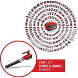 EINHELL Professional Akku-Laubbläser GP-LB 18/200 LI, 18Volt rot/schwarz, 1x Li-Ion-Akku 4,0 Ah Plus, mit Dachrinnen-Reinigungsset