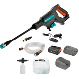 GARDENA Akku-Mitteldruckreiniger AquaClean 24/18V P4A Premium Ready-To-Use Set grau/türkis, Li-Ion Akku 2,5Ah P4A, POWER FOR ALL ALLIANCE