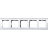 Gira Abdeckrahmen 5fach, Abdeckung weiß, Retail