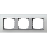 Gira Abdeckrahmen drei fach mit Zwischenrahmen, Abdeckung weiß, Retail