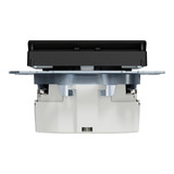 Merten Steckdose mit Lichtauslass, Schutzkontaktsteckdose Typ F, mit LED-Beleuchtung, System M schwarz (matt), Retail