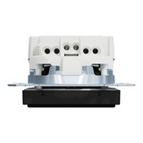 Merten Steckdose mit Lichtauslass, Schutzkontaktsteckdose Typ F, mit LED-Beleuchtung, System M schwarz (matt), Retail