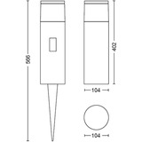 Philips Hue White & Color Ambiance Sockelleuchte Calla für den Außenbereich, LED-Leuchte schwarz