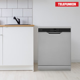 Telefunken GFS6012DI, Spülmaschine silber/schwarz, 60 cm