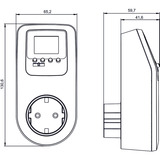 Theben eltimo 020 Astro top3, Zeitschaltuhr weiß, Digitale Steckdosenschaltuhr mit Wochen- und Astroprogramm