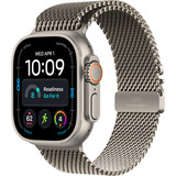 Apple Watch Ultra 4, Smartwatch Titan natur, 49 mm, Milanaise Armband Titan natur L, Cellular