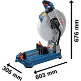 Bosch Akku-Metalltrennsäge GCD 18V-355 Professional solo, 18Volt, Kapp-und Gehrungssäge blau, ohne Akku und Ladegerät