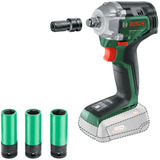 Bosch Heimwerken & Garten Akku-Schlagschrauber UniversalImpactDrive 18V-350 solo grün, ohne Akku und Ladegerät, inkl. 3 Steckschlüsseleinsätze, POWER FOR ALL ALLIANCE