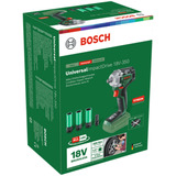 Bosch Heimwerken & Garten Akku-Schlagschrauber UniversalImpactDrive 18V-350 solo grün, ohne Akku und Ladegerät, inkl. 3 Steckschlüsseleinsätze, POWER FOR ALL ALLIANCE