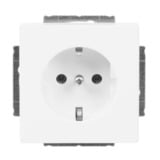 Busch-Jaeger Schutzkontakt-Steckdose CEE 7/3 Typ F, Unterputz, 16 Ampere, 250 Volt, mit Durchschleiffunktion weiß (matt), Retail