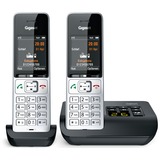 Gigaset COMFORT 500A Duo, analoges Telefon silber/schwarz, 2 Mobilteile