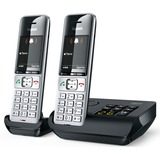 Gigaset COMFORT 500A Duo, analoges Telefon silber/schwarz, 2 Mobilteile